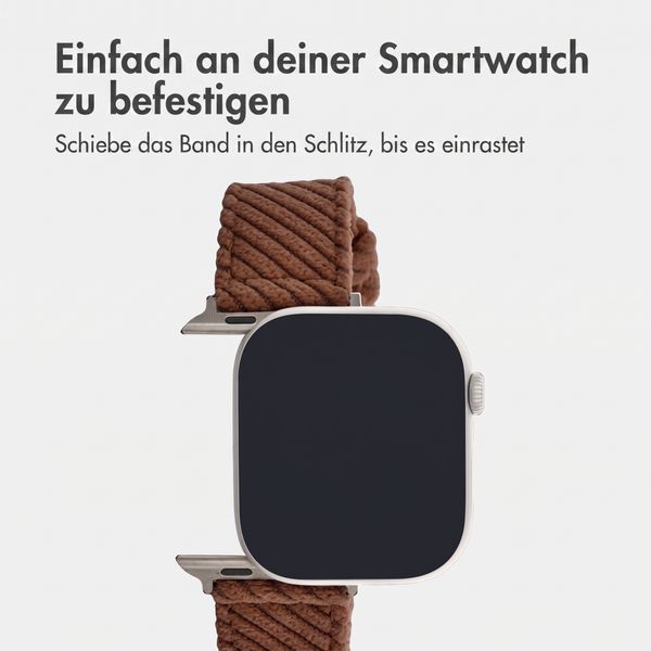 imoshion Corduroy-Band für Apple Watch | 44/45/46/49 mm - Braun