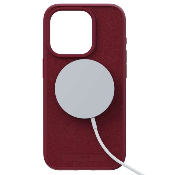 Njorð Collections Wildleder Comfort+ Case MagSafe für das iPhone 15 Pro - Red