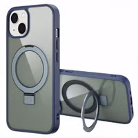 Accezz Ring Stand Backcover mit MagSafe Apple iPhone 13 - Blau