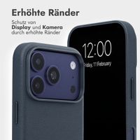 Accezz 2-in-1 Klapphülle aus Leder mit MagSafe Apple iPhone 18 Pro / 17 Pro - Nightfall Blue