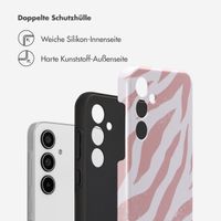 Selencia Vivid Back Cover Samsung Galaxy A35 - Colorful Zebra Old Pink
