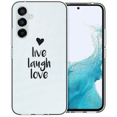 imoshion Design Hülle für das Samsung Galaxy A54 (5G) - Live Laugh Love - Schwarz