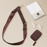 Selencia Handykette mit kleiner Tasche - Mocha Brown