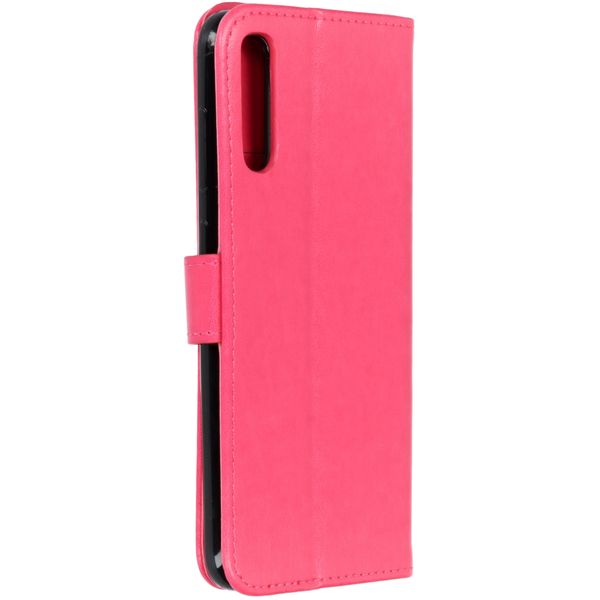 Kleeblumen Klapphülle Fuchsia für das Samsung Galaxy A70