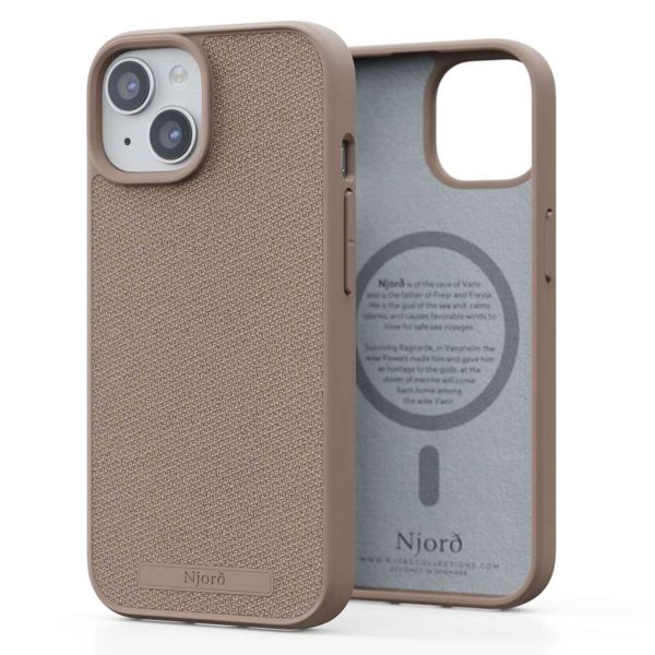 Njorð Collections Fabric MagSafe Case für das iPhone 15 - Pink Sand