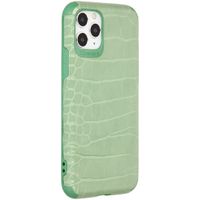 My Jewellery Croco Soft Case Back Cover iPhone 11 Pro - Grün