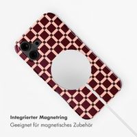 Selencia Vivid Rückabdeckung mit MagSafe Apple iPhone 16 - Check This Burgundy