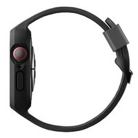 Uniq Monos 2-in-1 Apple Watch Armband mit Hybrid Hülle für die Apple Watch 4 bis 9 / SE (44/45 mm) - Midnight Black