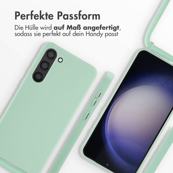 imoshion Silikonhülle mit Band für das Samsung Galaxy S23 Plus - Mintgrün