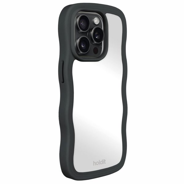 Holdit Wavy Case für das iPhone 14 Pro - Black / Mirror