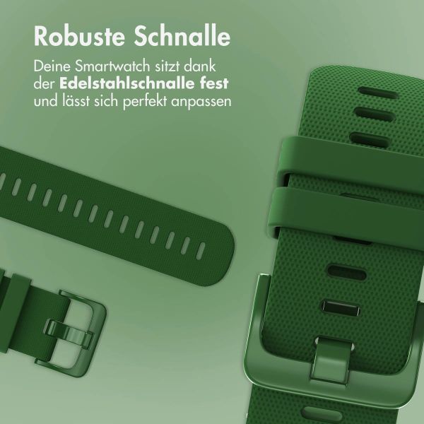 imoshion Sport-Silikonarmband mit Schnalle - Universelle 22 mm Anschluss - Dunkelgrün