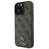 Guess 4G Metal Logo Back Cover MagSafe für das iPhone 16 Pro Max - Braun