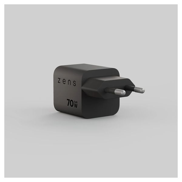 Zens Kompaktes Ladegerät USB-C 70W - Netzteil - Schwarz