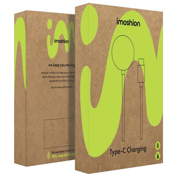 imoshion Ladekabel für die Apple Watch USB-C und USB-A – 2 Meter – Weiß