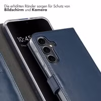 Selencia Echtleder Klapphülle Samsung Galaxy A16 - Blau