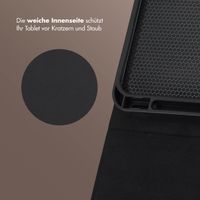 Selencia Riva Klapphülle Apple iPad 11 (2025) 11 Zoll A16 / iPad 10 (2022) 10.9 Zoll - Mocha Brown