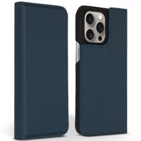 Accezz Premium Leather Slim Klapphülle Apple iPhone 15 Pro Max - Dunkelblau