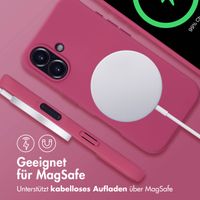 imoshion Color Backcover mit abtrennbarem Band MagSafe für das Apple iPhone 16 - Raspberry
