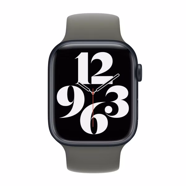 Apple Silikon Solo Loop für  Apple Watch Series 1 - 9 / SE (38/40/41 mm) | Series 10 / 11 (42 mm) - Größe 3 - Olive