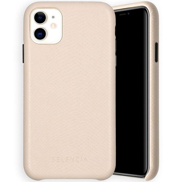 Selencia Gaia Backcover in Schlangenoptik Weiß für das iPhone 11