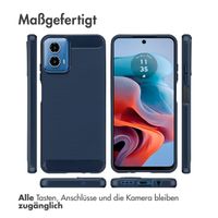 imoshion Brushed Back Cover Motorola Moto G34 - Dunkelblau
