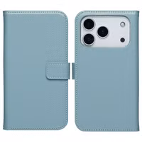 Selencia Echtleder Klapphülle Apple iPhone 17 Pro - Air Blue