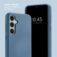 Selencia Back Cover mit Luxuriöser Handschlaufe Samsung Galaxy S23 FE - Blau