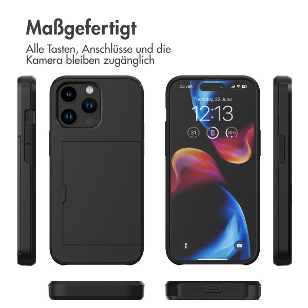 imoshion Backcover mit Kartenfach Apple iPhone 15 Pro Max - Schwarz