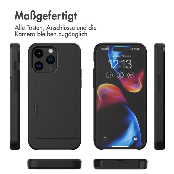 imoshion Backcover mit Kartenfach für das iPhone 15 - Schwarz