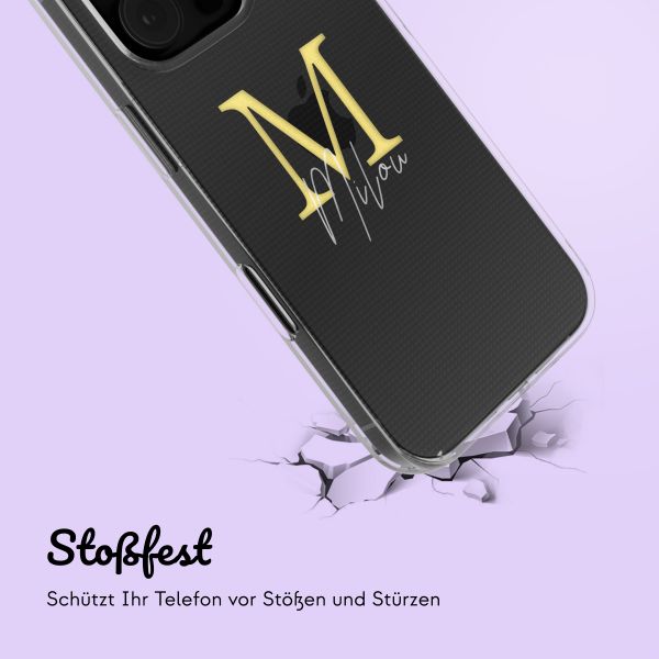 Personalisierte Hülle mit Buchstaben iPhone 16 Pro - Transparent