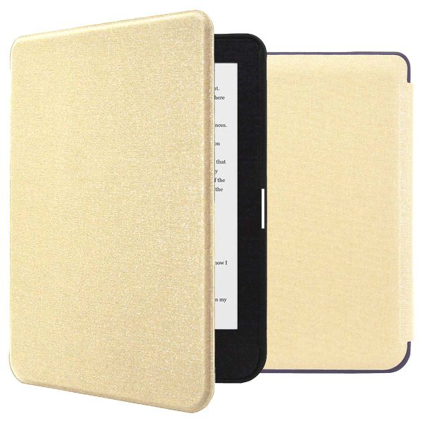 imoshion Canvas Sleepcover Klapphülle für das Kobo Clara HD - Glitter Gold