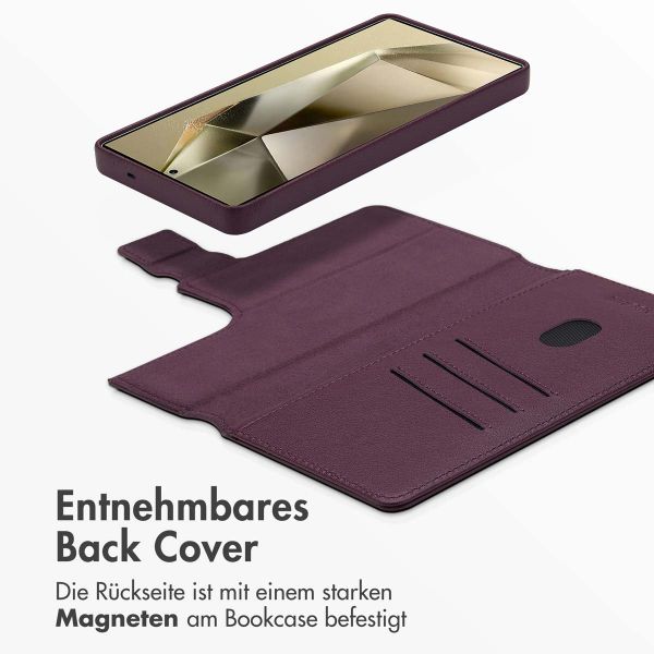 Accezz 2-in-1 Klapphülle aus Leder mit MagSafe für das Samsung Galaxy S25 Ultra - Heath Purple