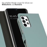 Selencia Echtleder Klapphülle für das Samsung Galaxy A23 (5G) - Air blue