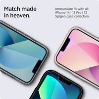 Spigen EZ Fit Glas.tR mit Installation Tray - 1er Pack Apple iPhone 13 / 13 Pro / 14 / 16e