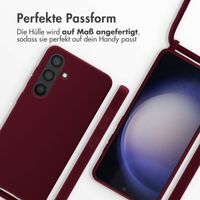 imoshion SilikonHülle mit Band Samsung Galaxy S24 - Dunkelrot