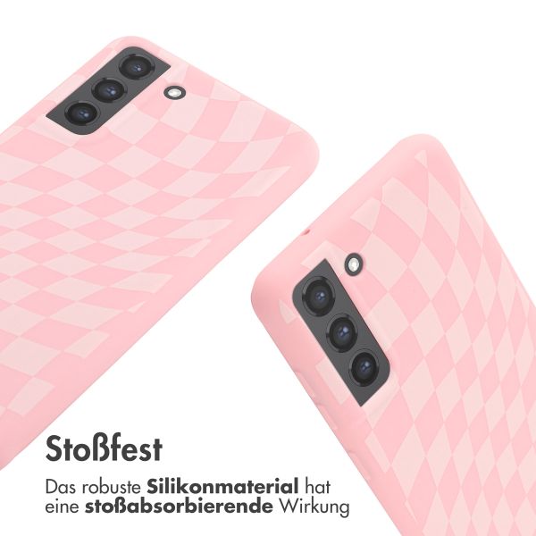 imoshion Silikonhülle design mit Band für das Samsung Galaxy S20 - Retro Pink