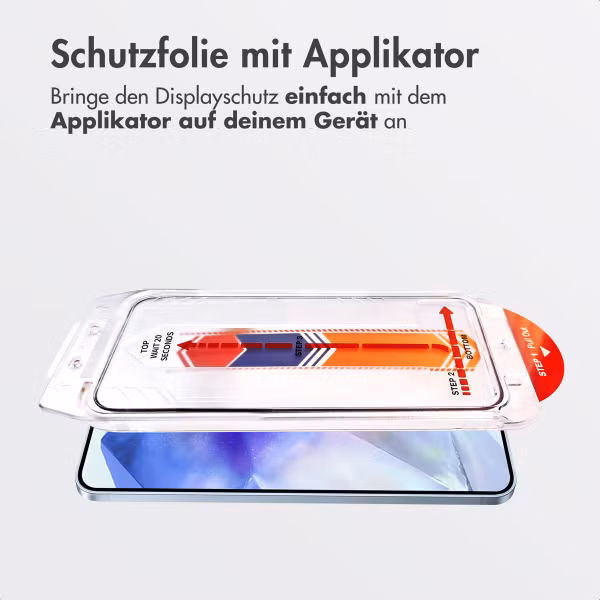 Accezz Gehärteter Glas-Schutz + Applikator Samsung Galaxy A55