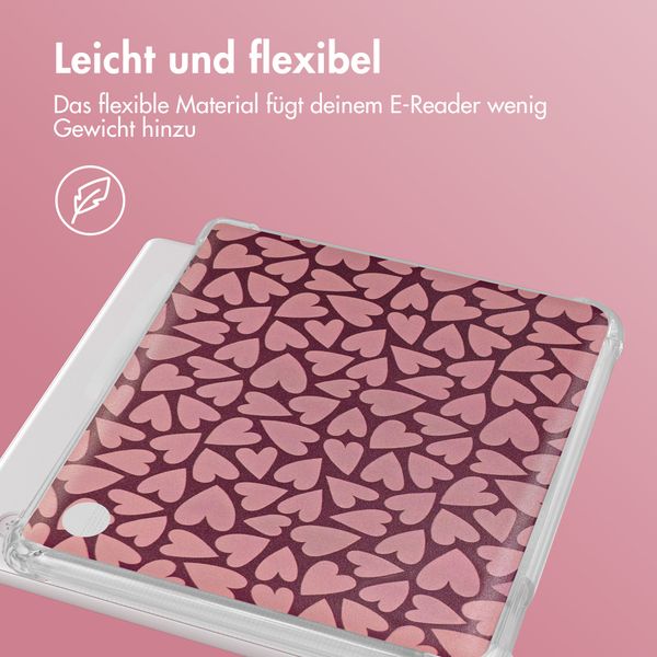 imoshion Design Clear Backcover Kobo Libra Colour - Hearty Blush
