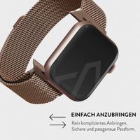 Burga Mailändische armband für das Apple Watch Series 1 bis 9 / SE (38/40/41 mm) | Series 10 (42 mm) - Rose Gold