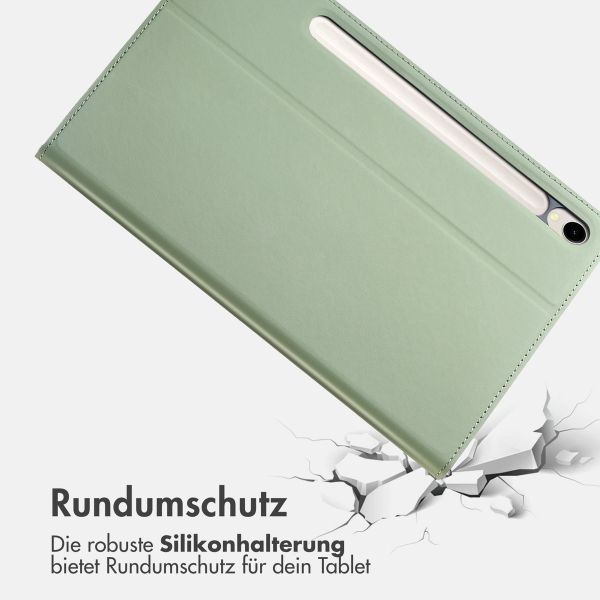 Accezz Classic Klapphülle Samsung Galaxy Tab S9 11.0 Zoll / Tab S10 FE / S9 FE 10.9 Zoll - Grün