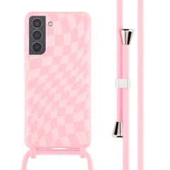 imoshion Silikonhülle design mit Band für das Samsung Galaxy S21 - Retro Pink