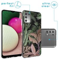 imoshion Design Hülle Samsung Galaxy A03s - Dschungel - Grün / Rosa