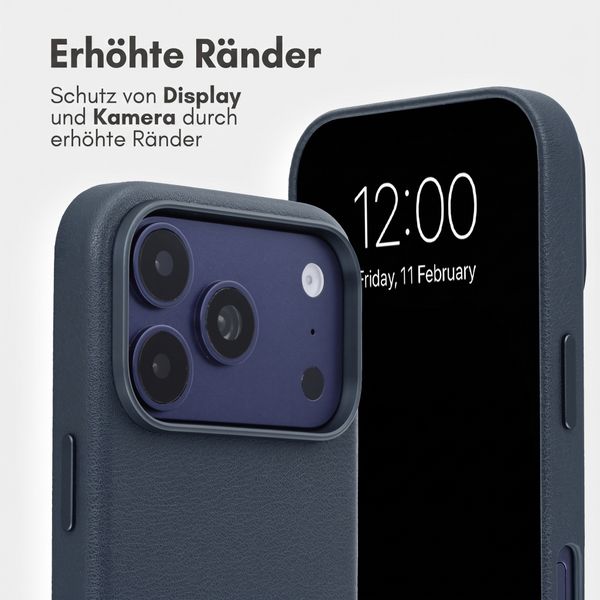 Accezz 2-in-1 Klapphülle aus Leder mit MagSafe Apple iPhone 18 Pro Max / 17 Pro Max - Nightfall Blue