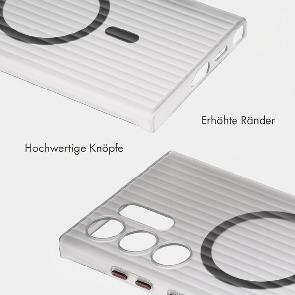 Accezz Lite Backcover mit MagSafe | Fluted | Samsung Galaxy S24 Ultra - Grau