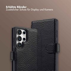 Selencia Riva Bookcase mit MagSafe und Handgelenkband Samsung Galaxy S25 Ultra - Schwarz