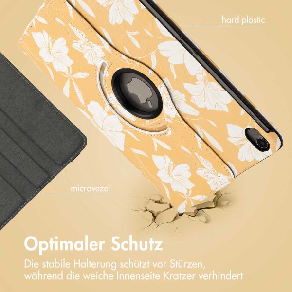 imoshion 360° drehbare Design Klapphülle Apple iPad Air 5 (2022) / Air 4 (2020) - Yellow Flowers