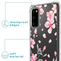 imoshion Design Hülle mit Band Samsung Galaxy S20 - Blossom Watercolor