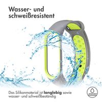 imoshion Silikonband Sport für das Xiaomi Mi Band 3 / 4 - Grau / Lime