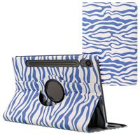 imoshion 360° drehbare Design Klapphülle Samsung Galaxy Tab S10 FE / S9 FE - White Blue Stripes