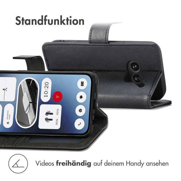 imoshion Luxuriöse Klapphülle für das Nothing Phone (2a) / 2(a) Plus - Schwarz